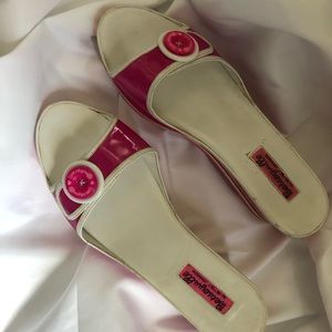 Betseyville Patent Leather Mules/Sandals